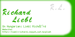 richard liebl business card